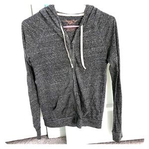American Eagle Light gray zip-up sweatshirt